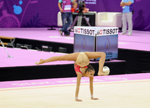 İlk Avropa Oyunlarında bədii gimnastika üzrə təsnifat yarışları keçirilir. Bakı, Azərbaycan, 19 iyun 2015